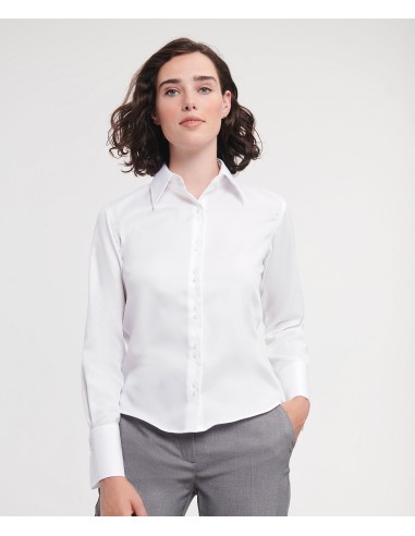 RUS-0R956F0-Ladies' Long Sleeve Tailored Ultimate Non-Iron Shirt
